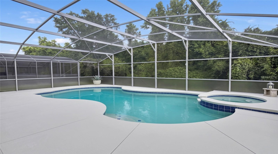 Swimming Pool With Hot Tub.