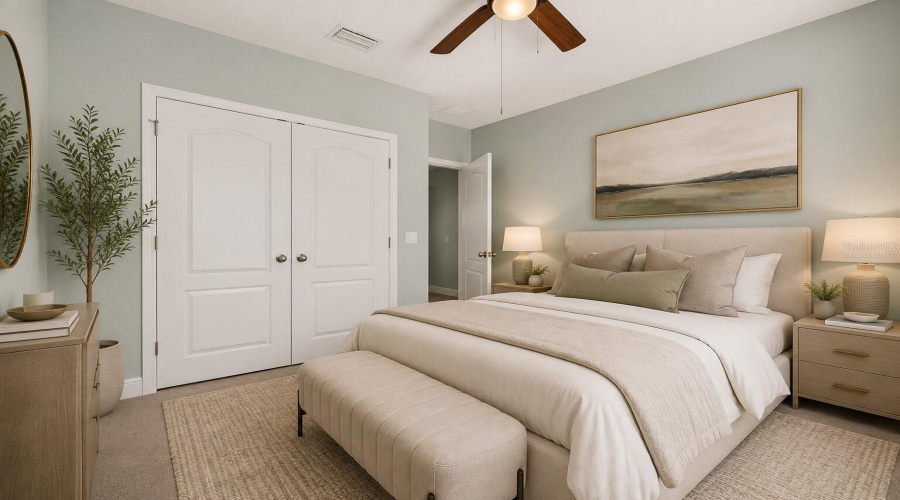 Virtually Staged 2Nd Bedroom