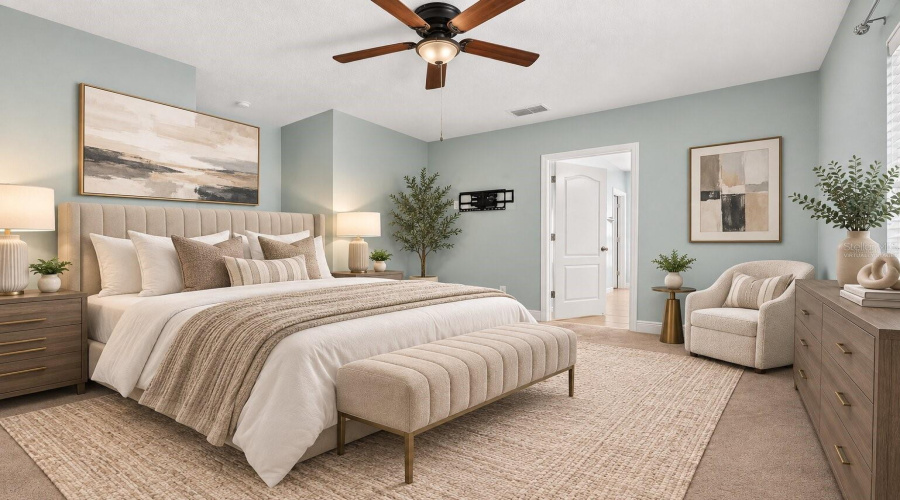 Virtually Staged 3Rd Bedroom