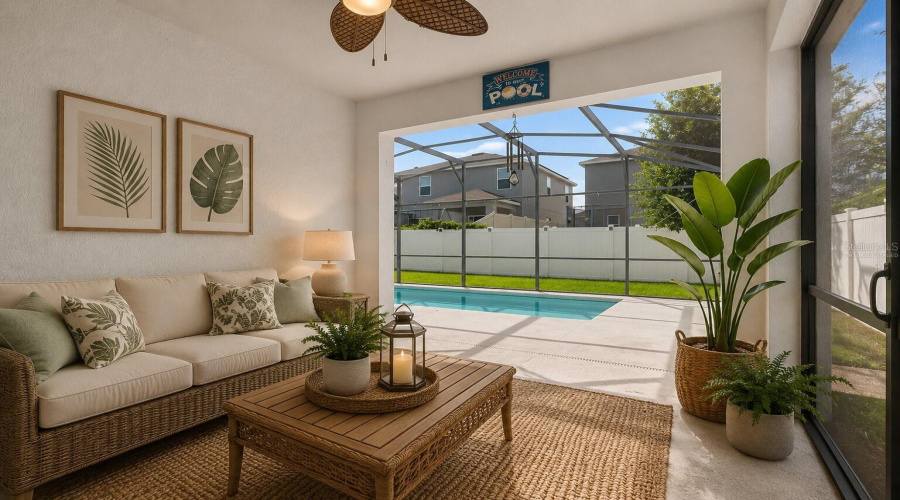 Virtually Staged Lanai