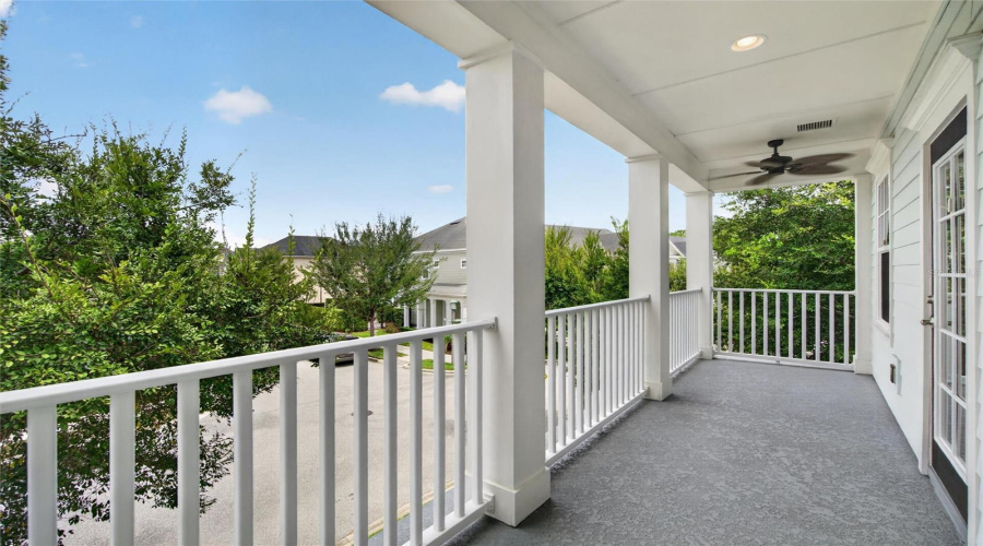 Upper Balcony From Primary Bedroom - Toward Spring Lake