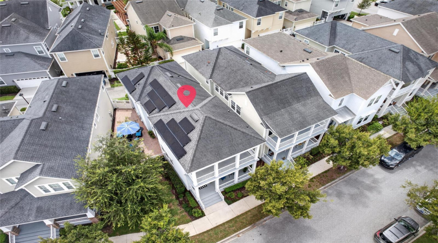 Aerial View Of Oversize Lot