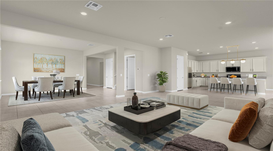 Family Room Staged