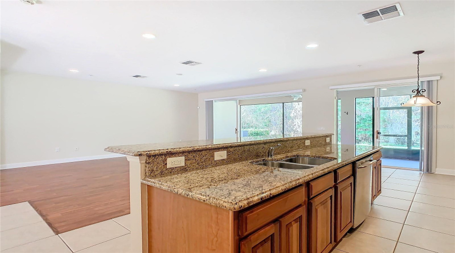 The Kitchen Has Granite Countertops.