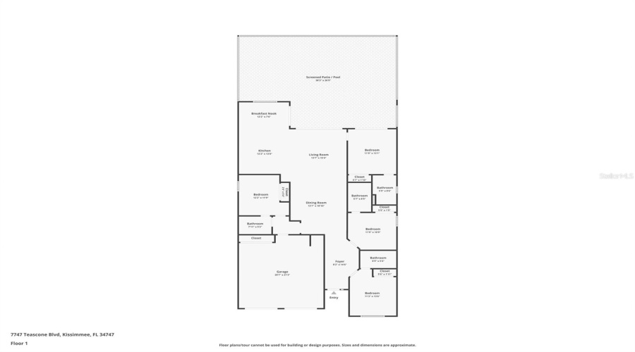 Kissimmee, Florida 34747, 4 Bedroom Bedrooms, ,4 Bathroombathrooms,Residential,For Sale,Teascone,0,Mfrs5156805