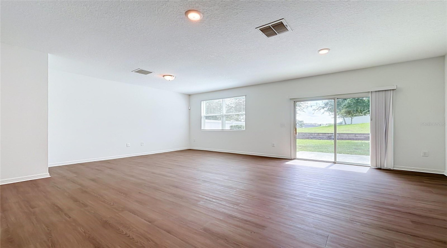 Living Room/ Family Room, Sliding Glass Doors To The Yard
