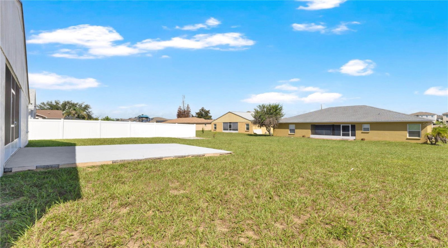 Backyard With Concrete Slab