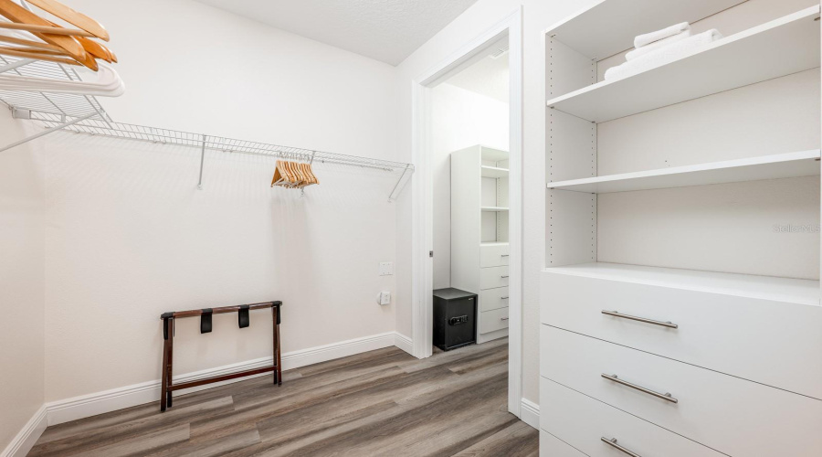 The Primary Suite Walk-In Closet.