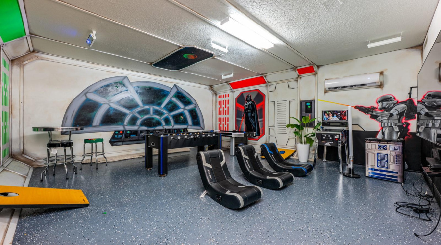 A Fully Themed Game Room Provides Hours Of Entertainment For Guests Of All Ages.