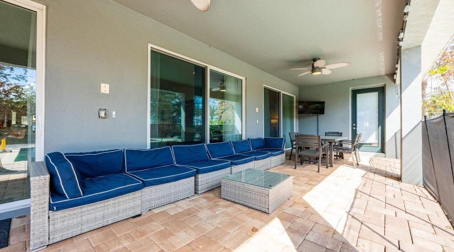 The Living Room Features Sliding Glass Doors That Open To Your Private Outdoor Oasis.