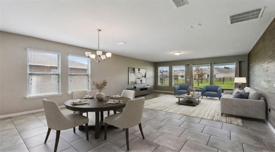 Dining Room And Living Room Virtually Staged
