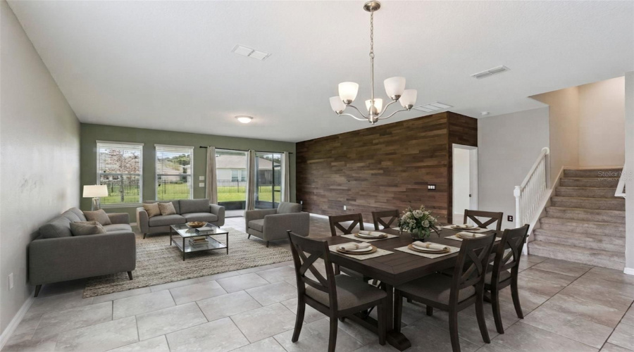 Dining Room And Living Room Virtually Staged
