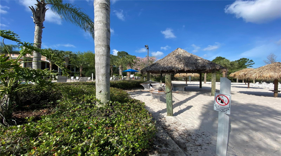 Sand Beach With Volleyball