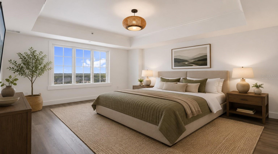 Virtually Staged Primary Bedroom