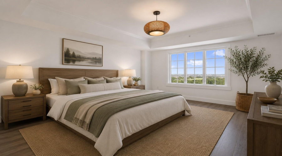 Virtually Staged Guest Bedroom