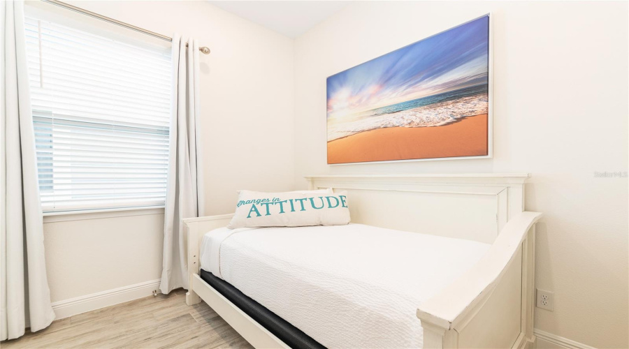 Cozy Guest Bedroom With Coastal Touches In Kissimmee Florida Vacation Property