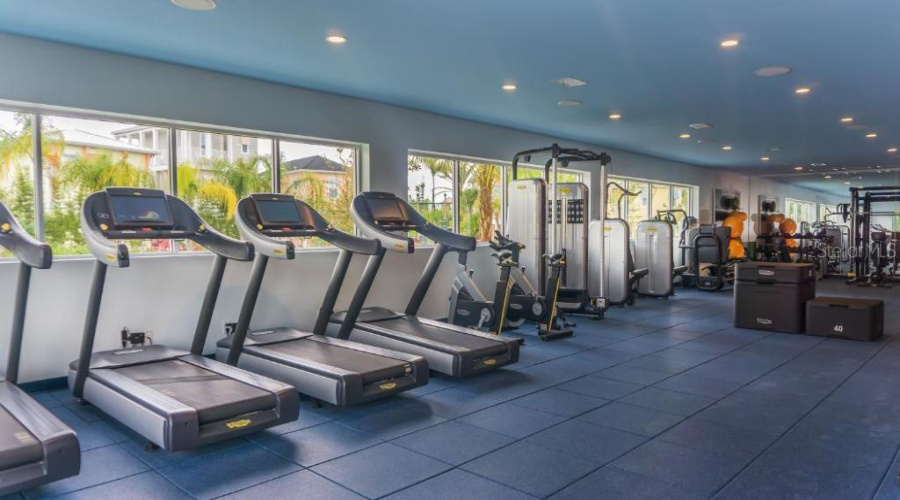 Modern Fitness Center With Equipment In Margaritaville Resort Orlando Kissimmee