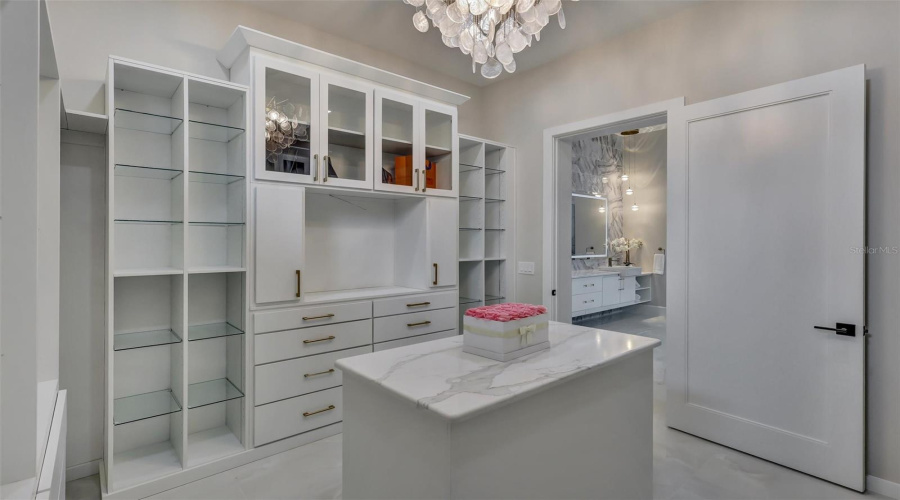 Beautifully Appointed Dressing Room Combines Display, Storage And Organization