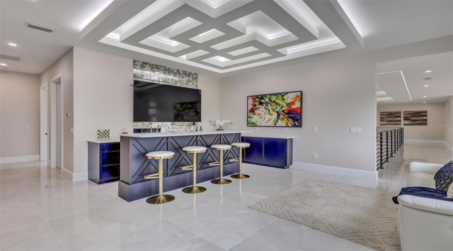Sophisticated Second-Floor Gathering Space Designed For Entertaining