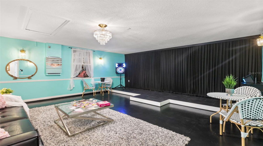 The Stage Is Set For Your Evening Of Karaoke.