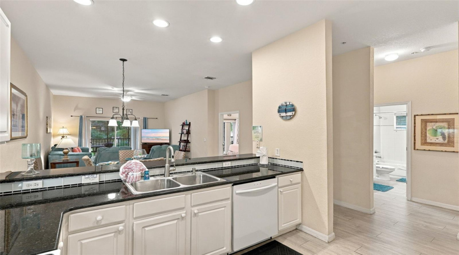 Kitchen Overlooks Dining &Amp; Family Room