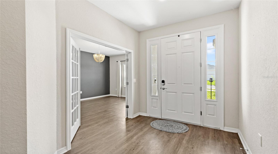 Large Foyer Easily Accomodates An Entry Bench Or Cabinet Piece