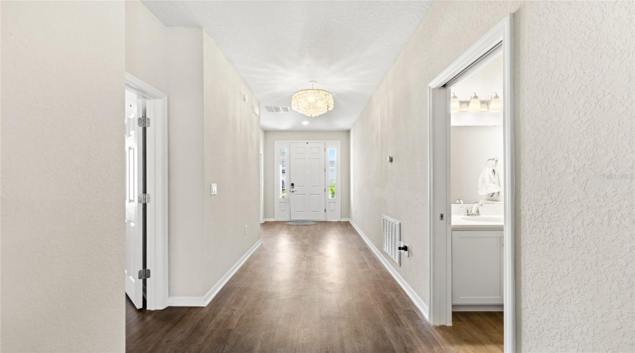 Foyer Opens To Main Hallway - Doors Shown Are Bed 2 &Amp; Half Bath