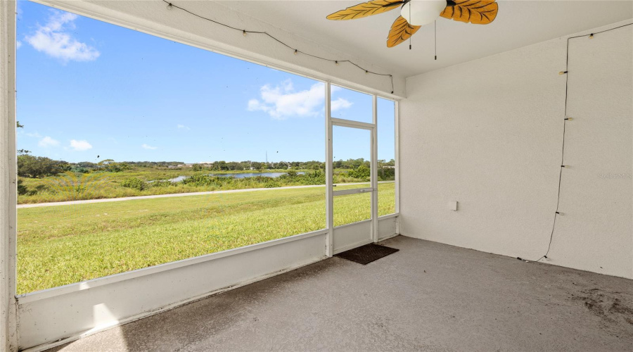 Screened Patio Off Main Living Area Overlooks Pond With No Rear Neighbors!