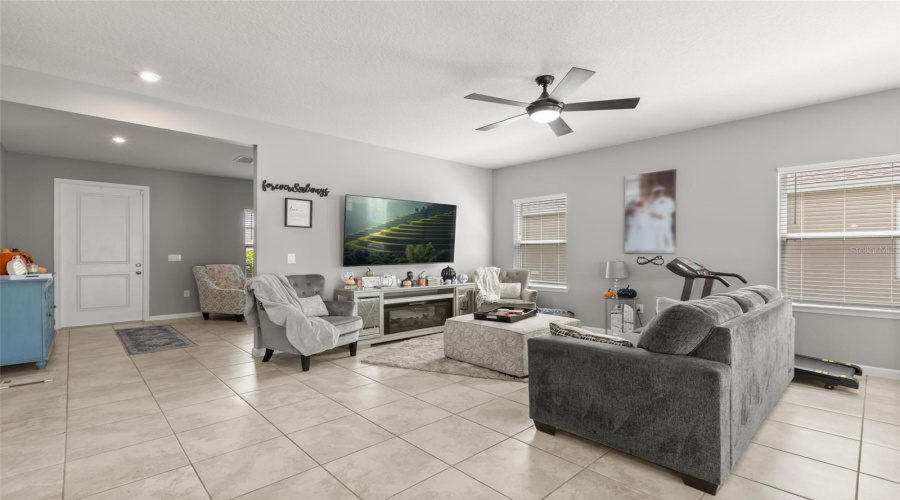 Family Room With View To Foyer.