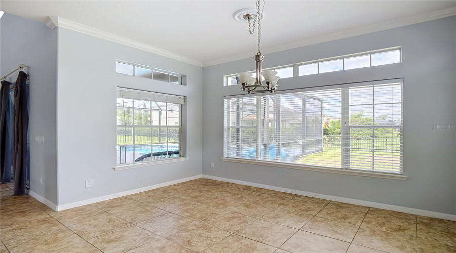 Kitchen Eating Area Overlooking Pool