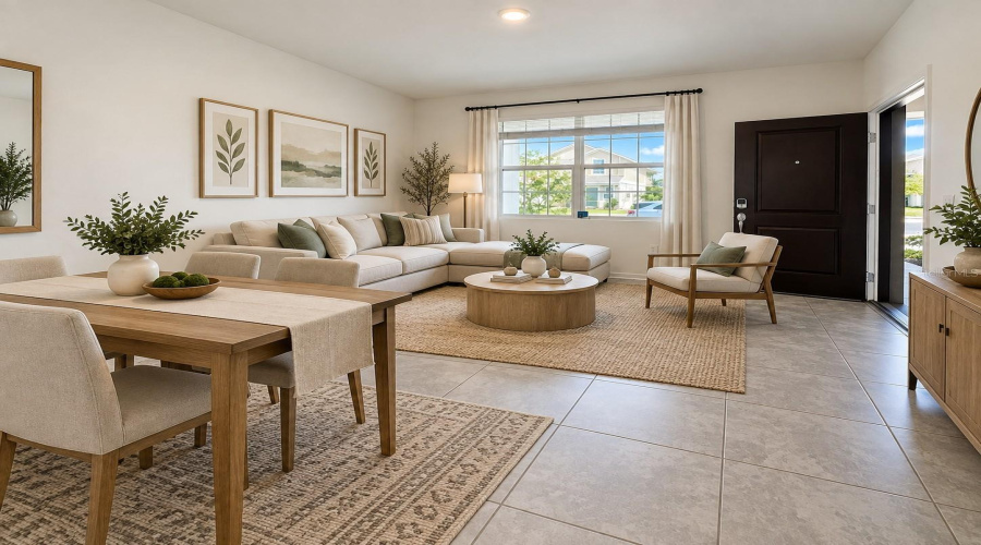Studio Living/Dining Staged