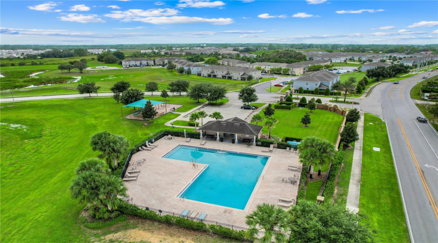 Community Pool And Children'S Play Area.
