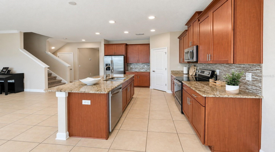 Large Kitchen Provides Excellent Prep Space.
