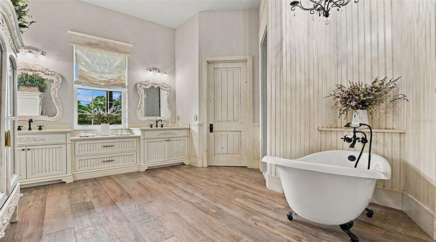 Tile Wood-Style Floors - Soaking Tub... Ohh So Nice
