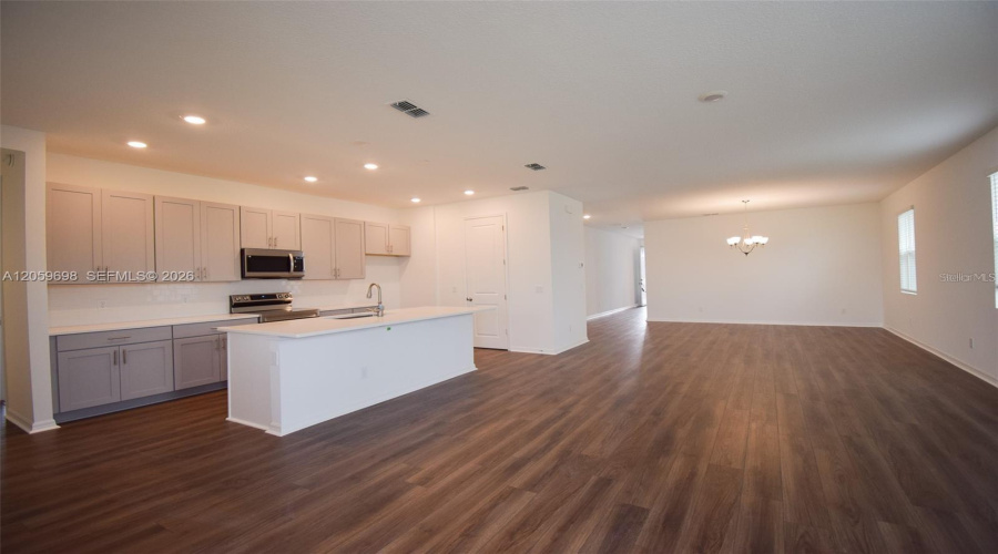 Open-Concept Living And Kitchen Area