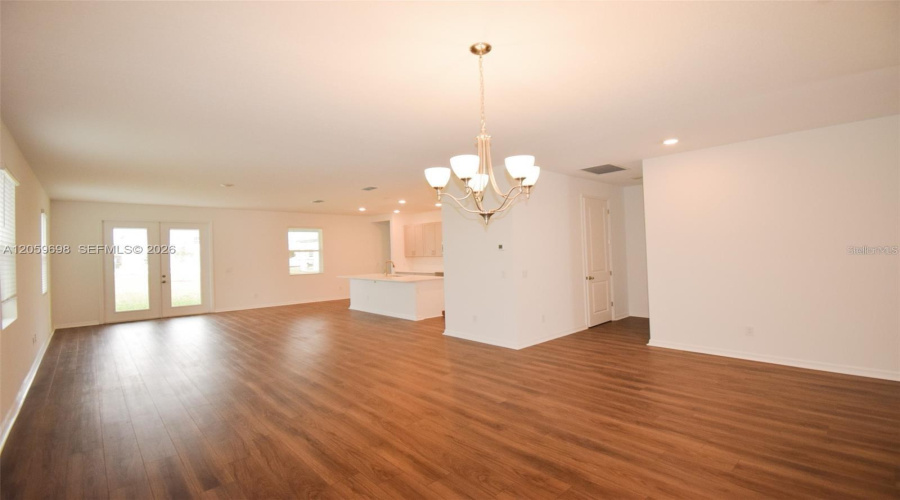 Open Living And Dining Area