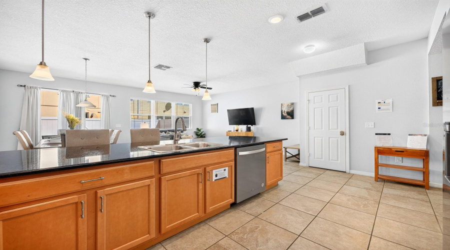 Long Breakfast Bar For Casual Dining.