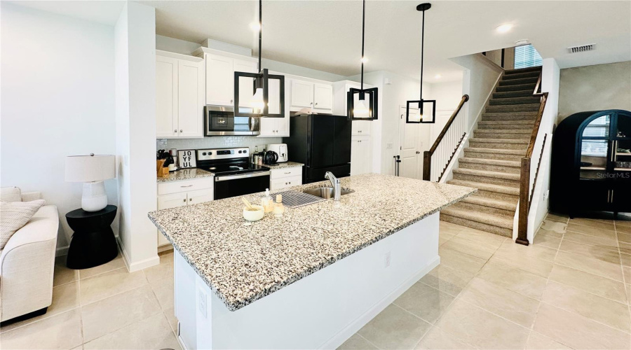 Kitchen View With Granite Counter Tops