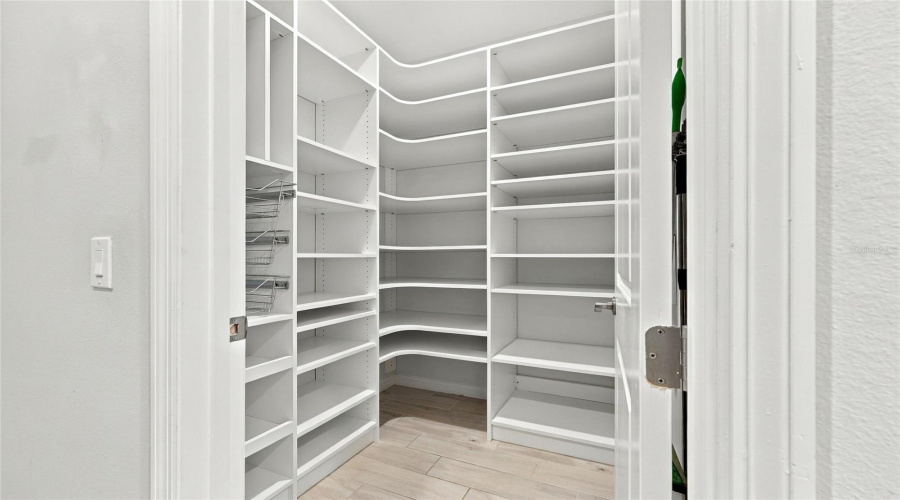 Pantry With Custom Shelving