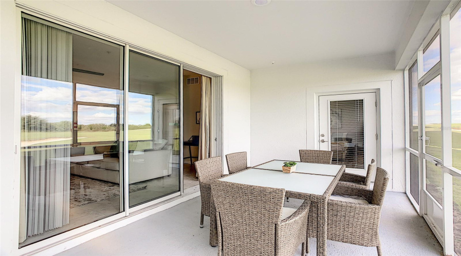Screened Patio Seating