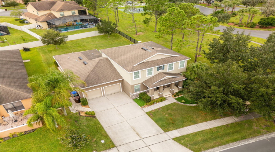 Aerial View Of The Home In Shingle Creek Reserve At The Oaks, Kissimmee Fl 34746