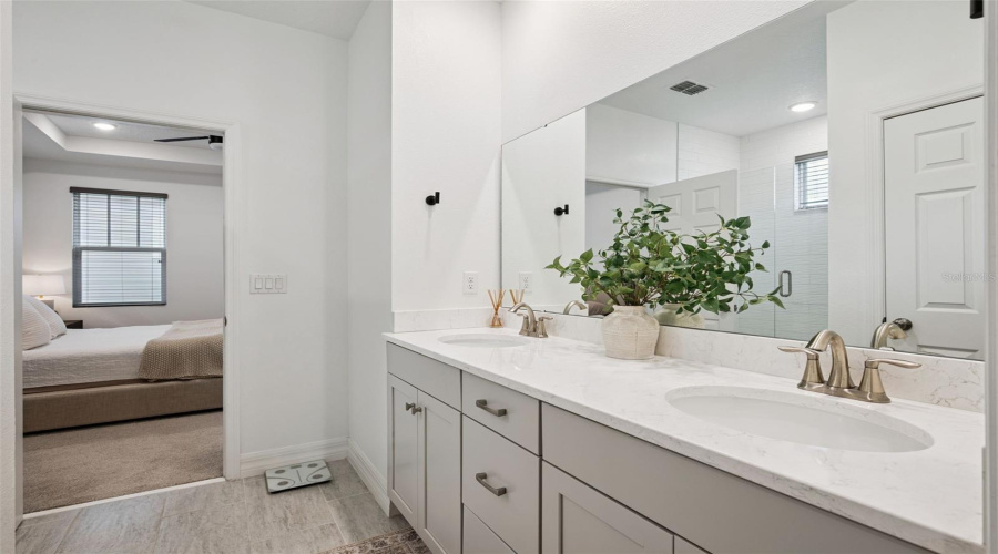 Primary Bath With Double Sink Vanity