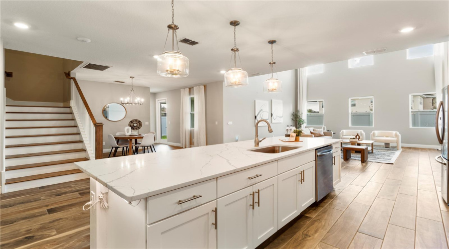 Kitchen / Living / Dinette Room View