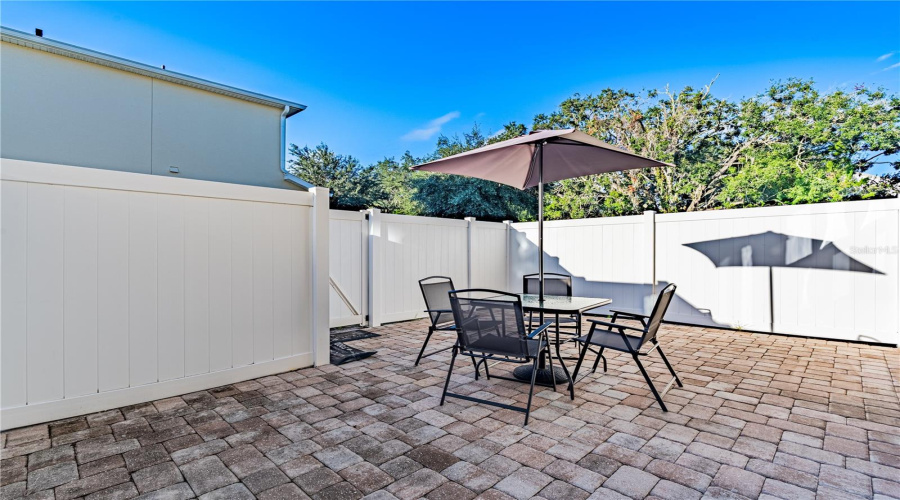 This Extra Spacious Fenced Area Is Ideal For A Jacuzzi, Grill And Table.