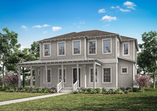 Island Village at Celebration - Marco Floorplan - Coastal Elevation - Architect's Rendering