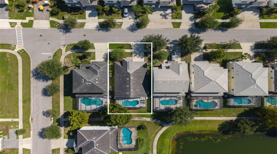 Aerial View - Outline Of Property.