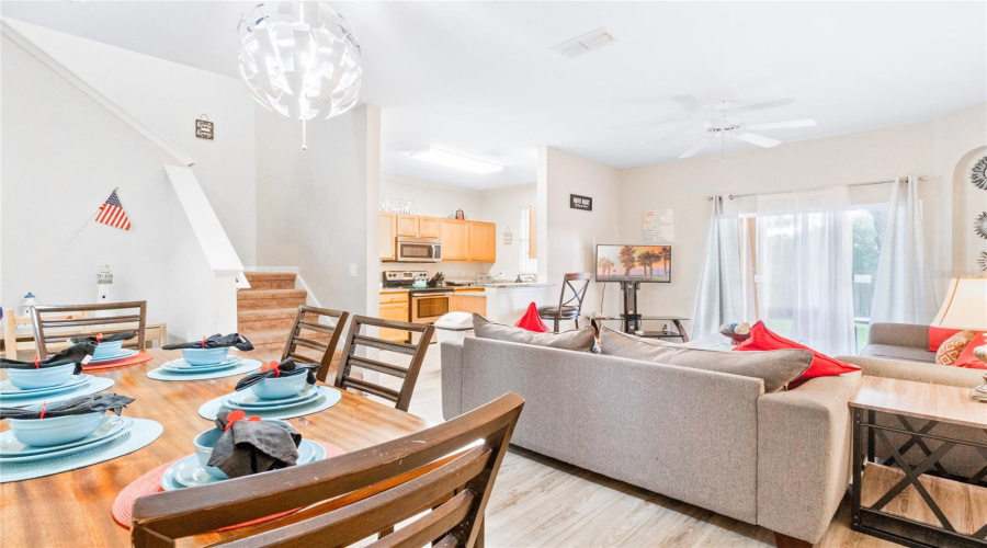 Open Living And Dining Area