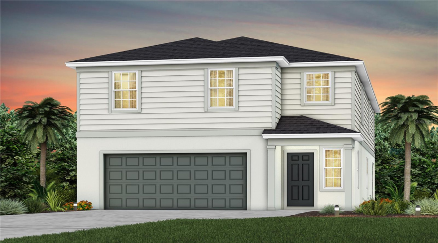 Exterior Design. Artistic Rendering For This New Construction Home. Pictures Are For Illustrative Purposes Only. Elevations, Colors And Options May Vary.